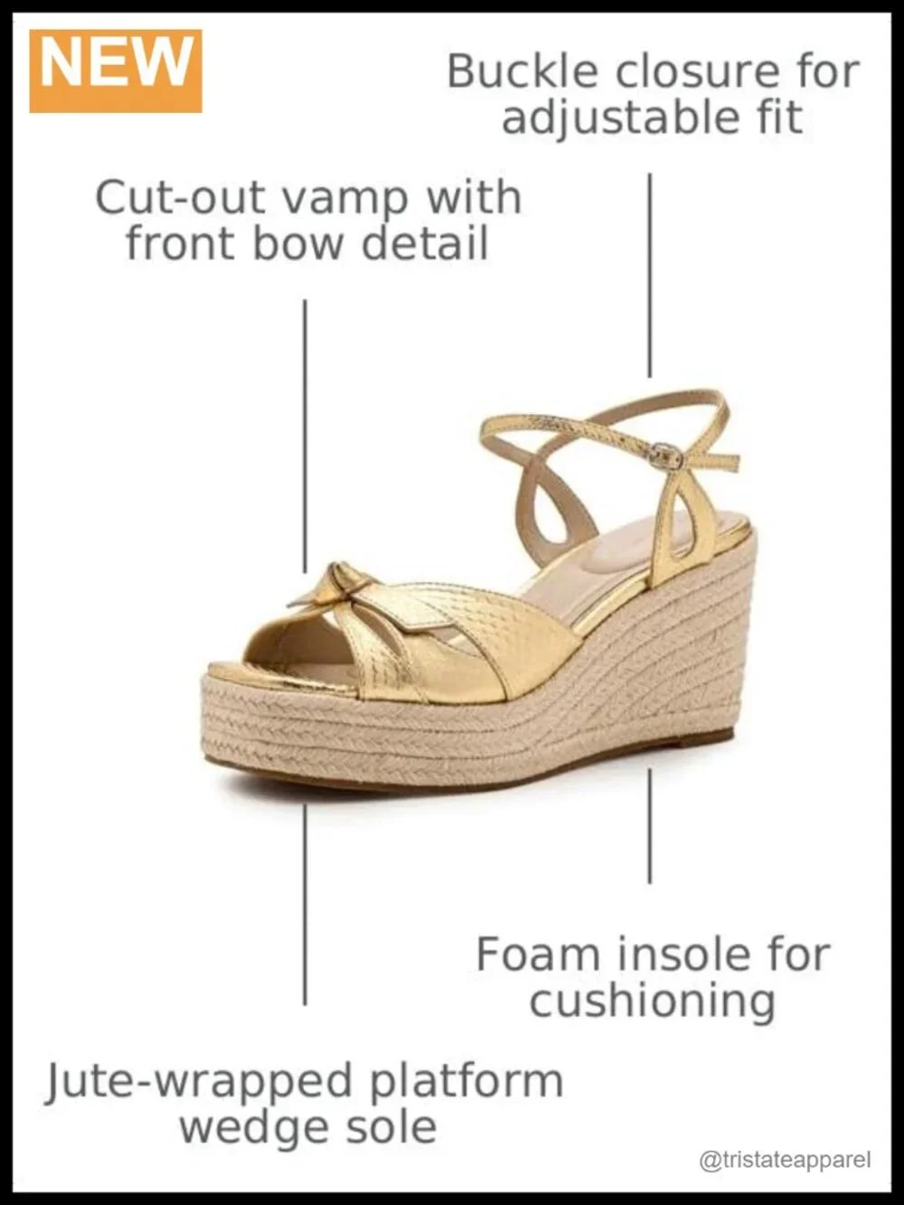 Pelle Moda Elbie Leather Platform Wedge Espadrille Sandals